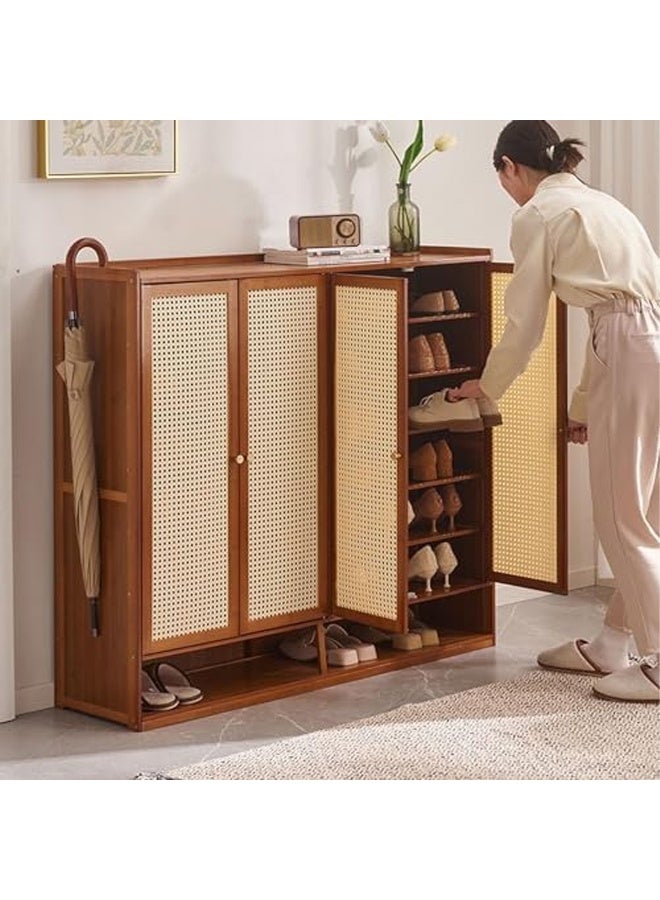 keke 8 Tiers Multifunctional Entryway Shoe Cabinet with 4 Doors - Image 3