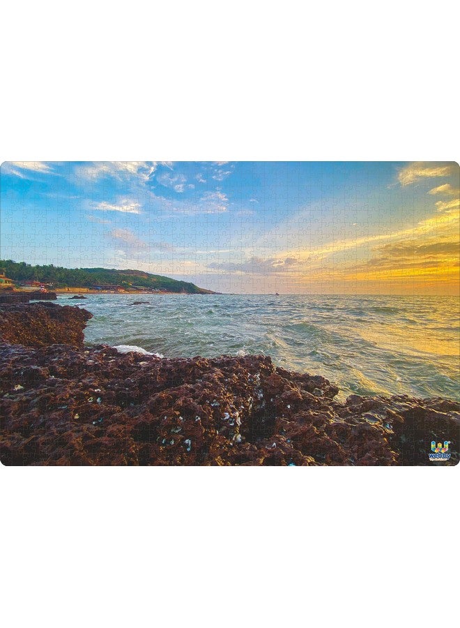 Webby Sunset by The Coral Reefs Wooden Jigsaw Puzzle, 1000 Pieces - Image 1