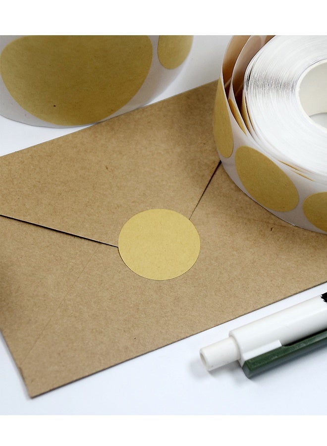 Generic 300-Piece Kraft Labels Stickers Roll Tag - Brown Self-Adhesive Multipurpose for DIY Crafts Product Packaging Branding Storage Organization & Gift Wrapping - Image 5