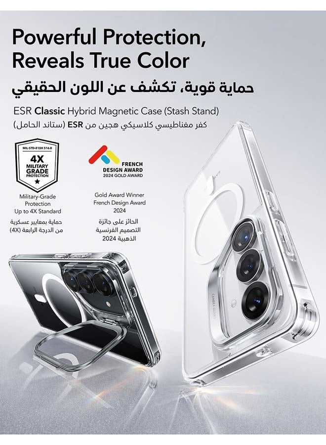 اي اس ار حافظة شفافة لهاتف سامسونج جالاكسي S26 مع قاعدة تخزين – متوافقة مع مغناطيس MagSafe، حماية بمعيار عسكري - Image 2