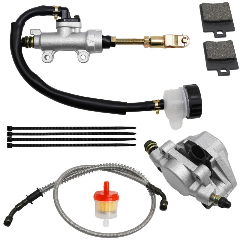 EATAKWARD Rear Foot Disc Hydraulic Brake Master Cylinder Caliper Assembly, Replacement for 150cc 200cc 250cc Taotao Coolster Roketa Vitacci Peace SunL RPS Icebear Chinese ATV Quad 4 Wheeler Dune Buggy - Image 1