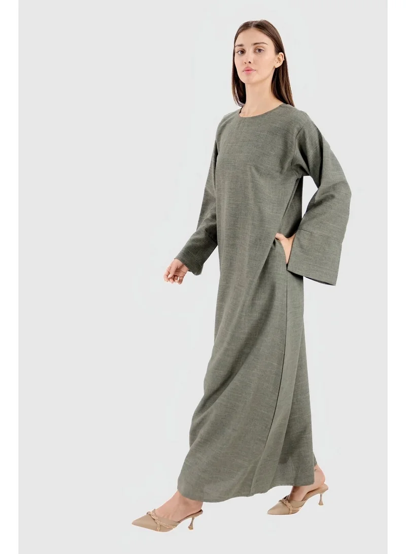 Ophelia Linen Pocket Abaya – Lightweight & Elegant Modest Wear for Women
