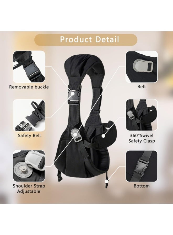 Baby Sling Carrier, Baby Carrier Newborn to Toddler Wrpas Carrier Essentials Safety, Portable and Lightweight, Ergonomic-Designed, Non-Slip Hip Seat Carrying - Image 5
