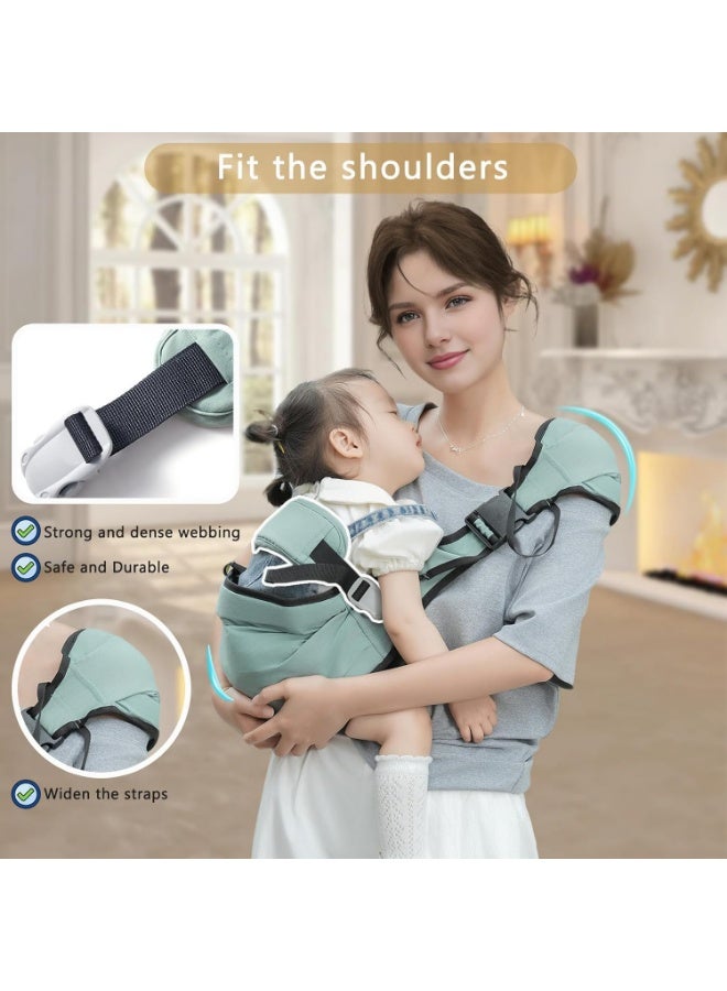 Baby Sling Carrier, Baby Carrier Newborn to Toddler Wrpas Carrier Essentials Safety, Portable and Lightweight, Ergonomic-Designed, Non-Slip Hip Seat Carrying - Image 3