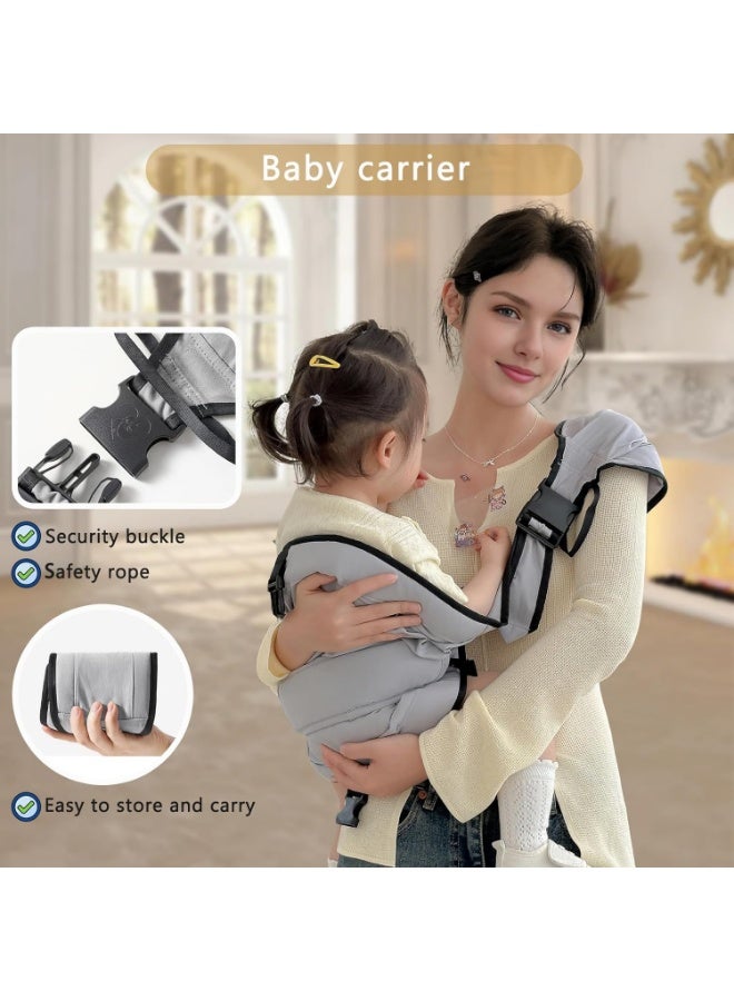 Baby Sling Carrier, Baby Carrier Newborn to Toddler Wrpas Carrier Essentials Safety, Portable and Lightweight, Ergonomic-Designed, Non-Slip Hip Seat Carrying - Image 4