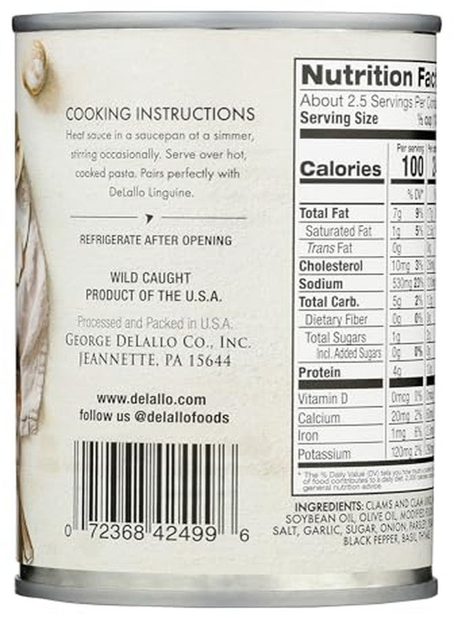 DELALLO CLAM SAUCE WHITE 10.5 OZ - Image 2