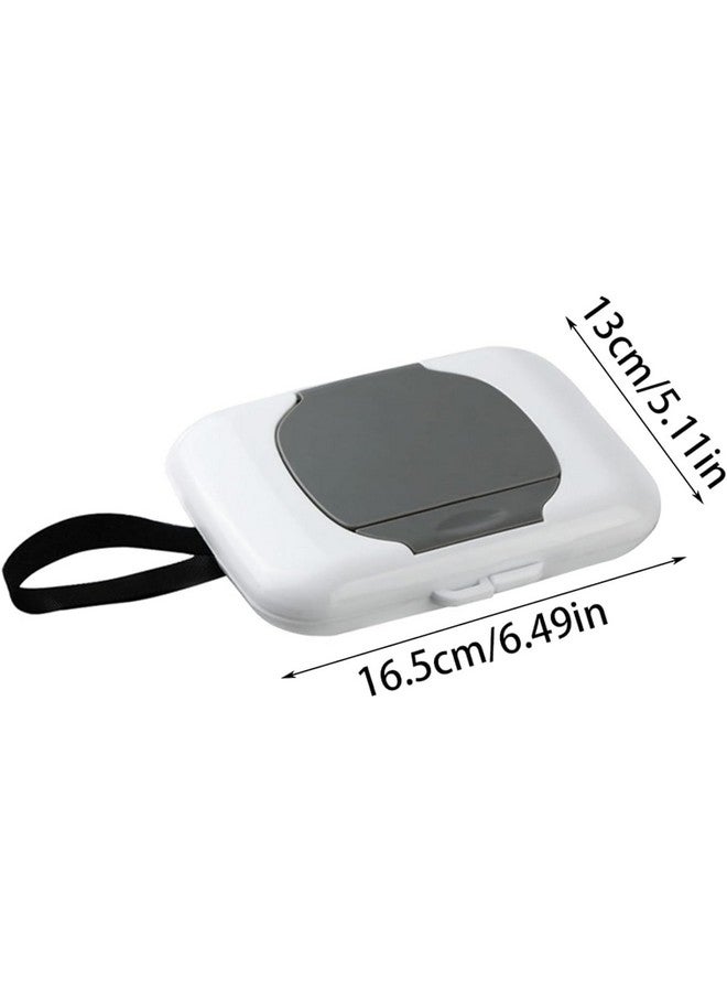 SquarezhenBo Gray Travel Wipe Holder 1PC - Reusable Stroller Hanging Dispenser with Refillable Case, Baby Safe Wet Wipe Container for On-The-Go Storage, Portable Wipes Box Accessories - Image 2