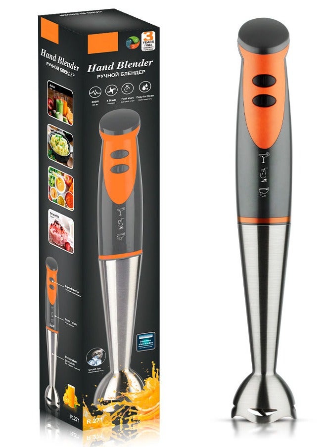 Hand Blender, 800w Electric Handheld Portable Stick Mixer with 2 Mixing Speed andStainless Steel Blades for Effortless Blending Smoothies, Shakes, Puree or Baby Food  - Image 2