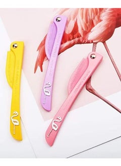 Feather-Flamingo Pack Of 3- Feather Flamingo Facial Razor for Face, Eyebrows & Body shaving | 3-Piece Facial Touch-up Razor  - Image 2