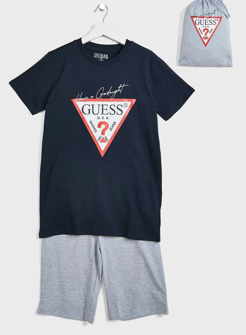 GUESS Kids Logo T-Shirt & Shorts Set