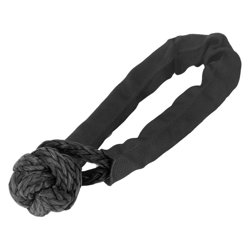 Soft Shackle 20mm 41000 LBS Break Strength Recovery Rope Shackle with Protective Sleeve for Truck Large SUVs Offroad Vehicle Black - Image 3