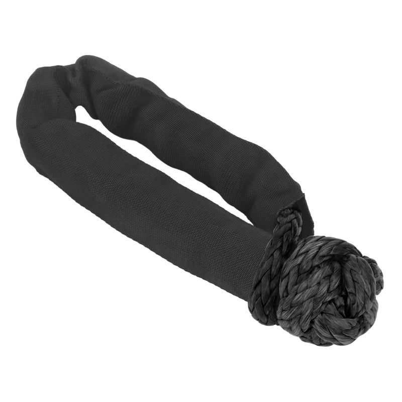 Soft Shackle 20mm 41000 LBS Break Strength Recovery Rope Shackle with Protective Sleeve for Truck Large SUVs Offroad Vehicle Black - Image 2