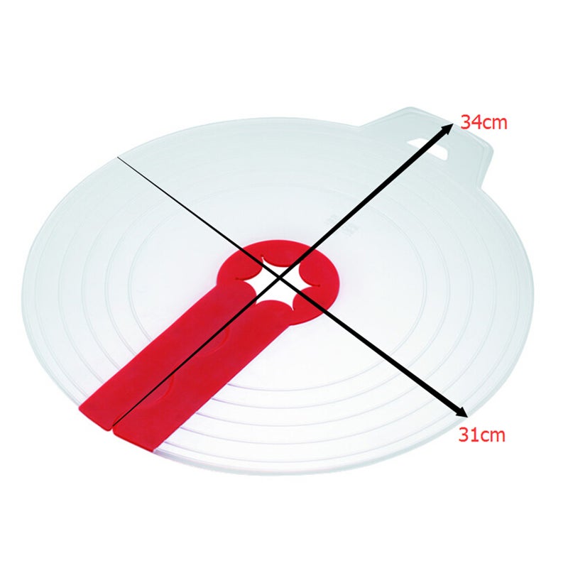 Cover Anti Cover Baking Guard Bowl Lid for Basin Proof (Transparent and Red) - Image 2