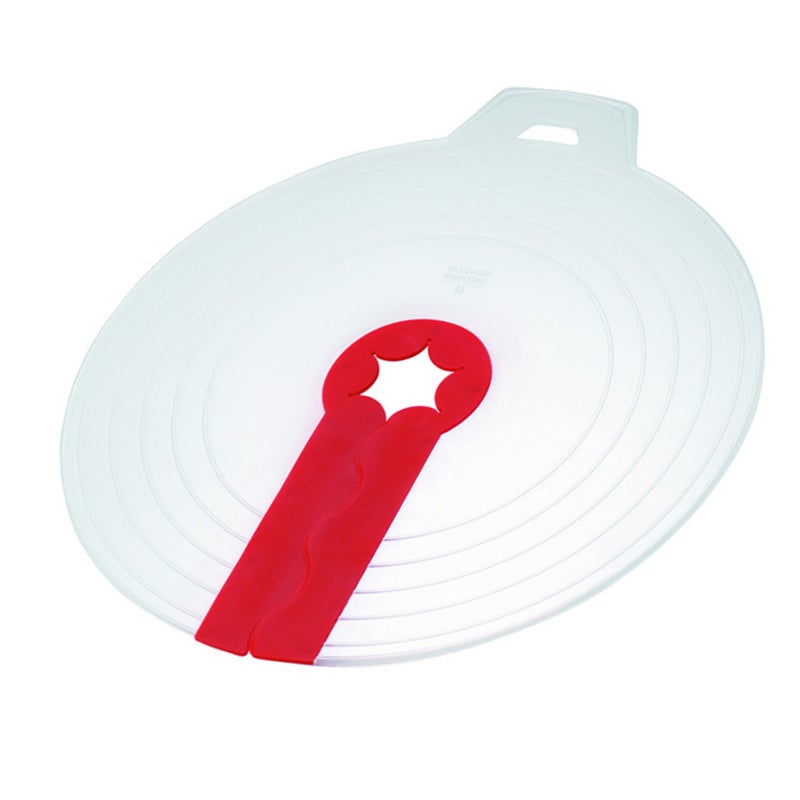 Cover Anti Cover Baking Guard Bowl Lid for Basin Proof (Transparent and Red) - Image 1
