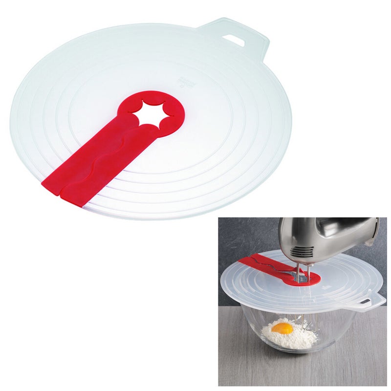 Cover Anti Cover Baking Guard Bowl Lid for Basin Proof (Transparent and Red) - Image 4