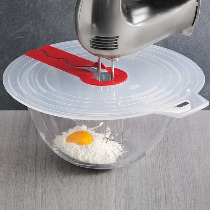 Cover Anti Cover Baking Guard Bowl Lid for Basin Proof (Transparent and Red) - Image 3