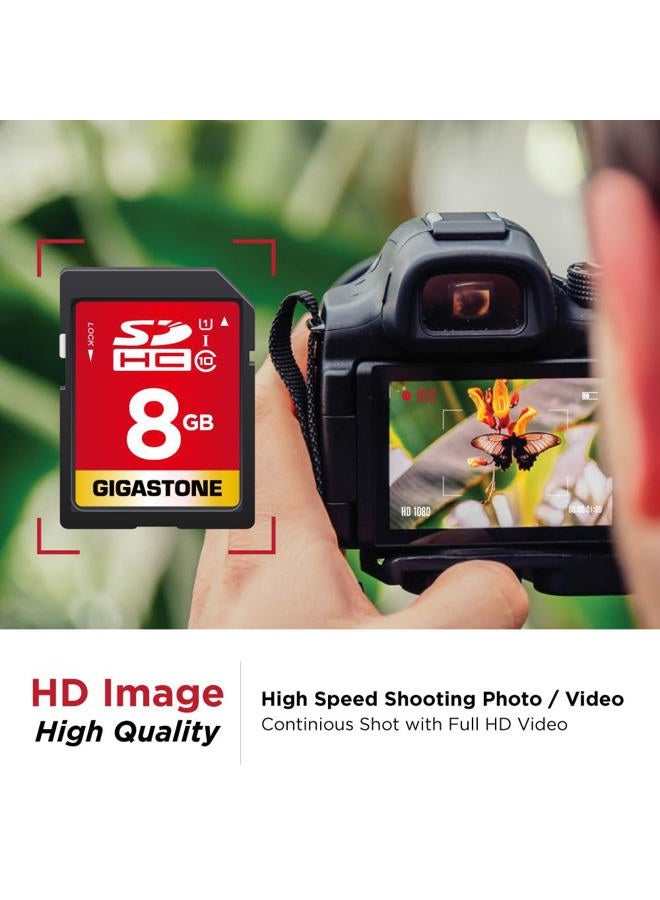 Gigastone 8GB SDHC Memory Card, Pack of 2, High Speed for Reserving Photos, Videos, Music, Voice Files, Camcorder, Camera, Recorder, PC, Mac, Class 10 - Image 4