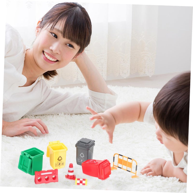 Mini Traffic Cones Barricades Signs Educational Road Playset For Outdoor Games - Image 3