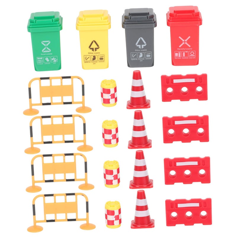 Mini Traffic Cones Barricades Signs Educational Road Playset For Outdoor Games - Image 2