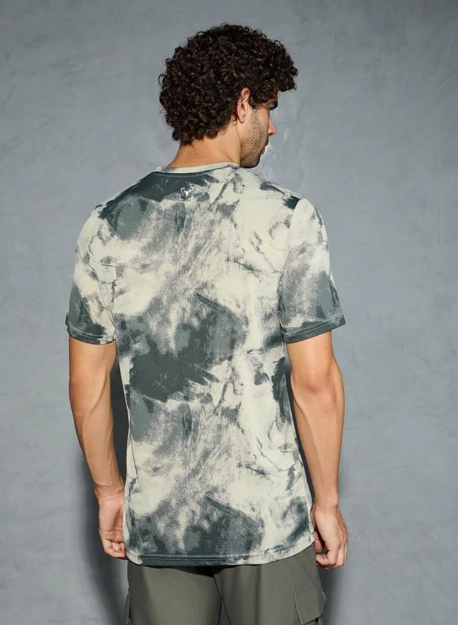 Technosport  Technosport Men Camouflage Printed Round Neck Regular Fit T-Shirt for Men | Best Price UAE