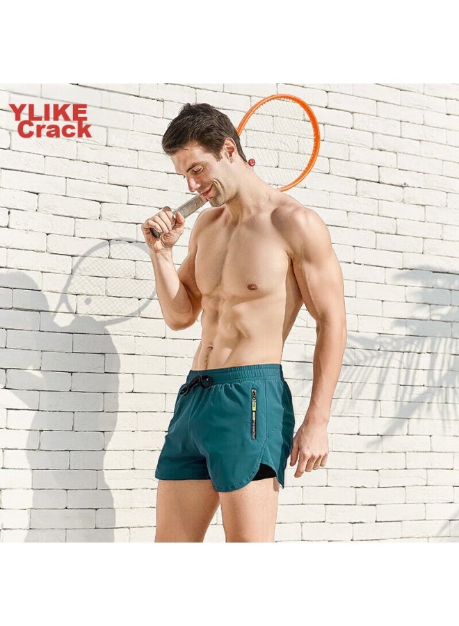 Yuke Swimming Trunks For Men, Anti-embarrassment Boxer Briefs Black XL - Image 2