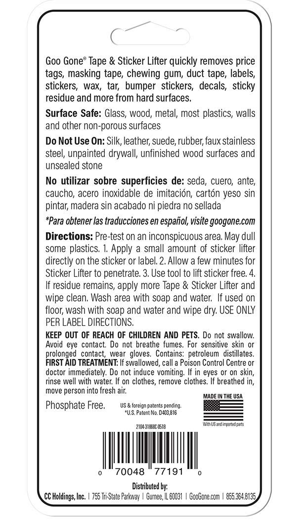 Goo Gone Sticker Lifter - Adhesive & Sticker Remover - 2 Ounce - Citrus Power Removes Stickers Tape Labels Decals Tags and Gum - Image 2