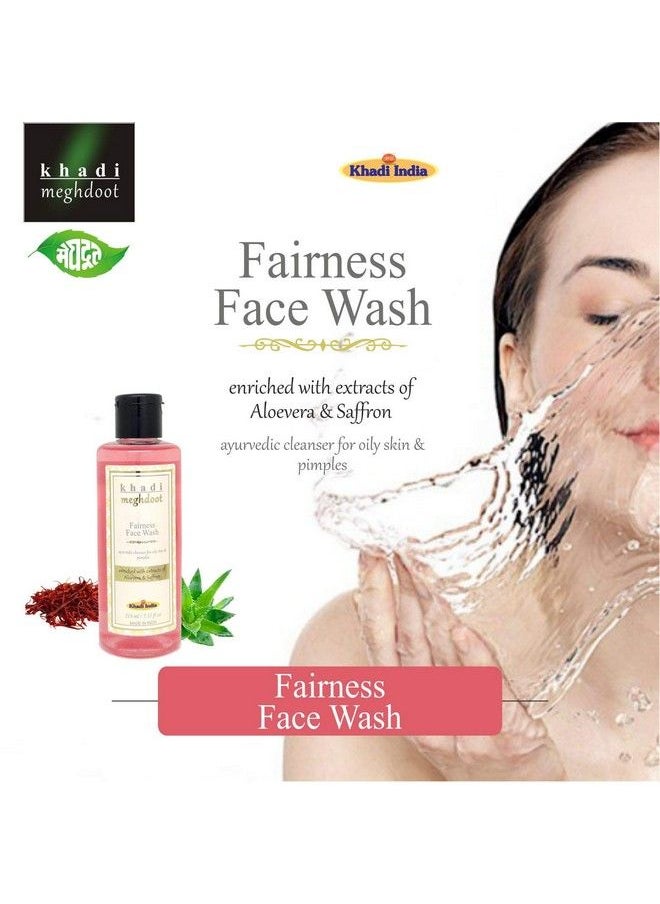 KHADI MEGHDOOT - Fairness Face Wash 210Ml Enriched With Extracts Of Aloe Vera And Saffron; Face Wash For Oily Skins And Pimples; Ayurvedic Face Wash 210Ml (Pack Of 1) - Image 1