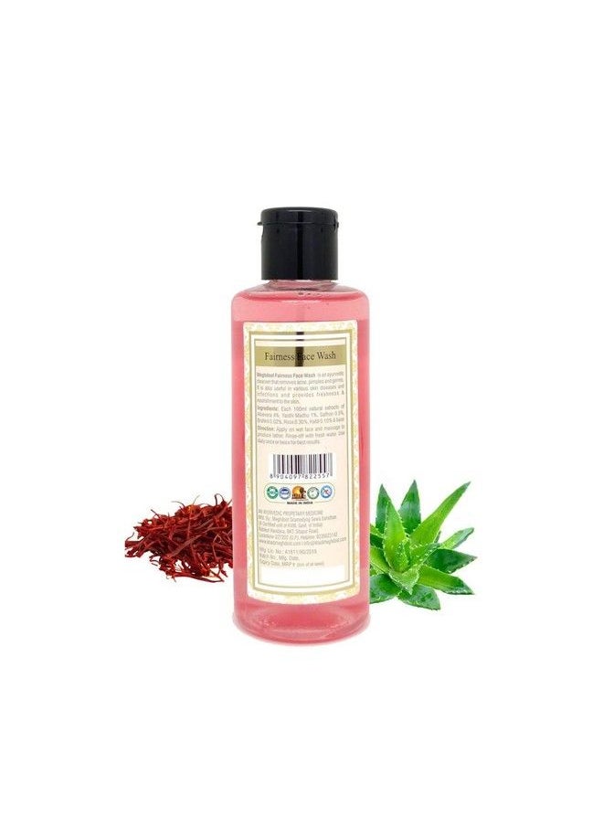 KHADI MEGHDOOT - Fairness Face Wash 210Ml Enriched With Extracts Of Aloe Vera And Saffron; Face Wash For Oily Skins And Pimples; Ayurvedic Face Wash 210Ml (Pack Of 1) - Image 1