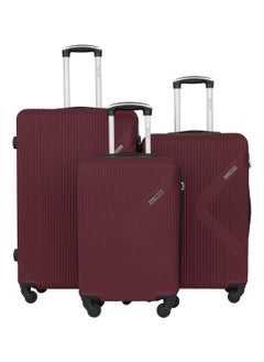 PARAJOHN Neutro 3 Pieces ABS Luggage Trolley Set - Red  - Image 1