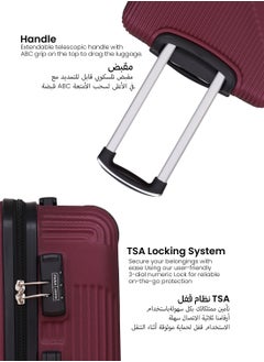 PARAJOHN Neutro 3 Pieces ABS Luggage Trolley Set - Red  - Image 4