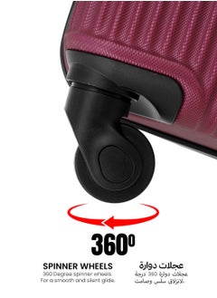 PARAJOHN Neutro 3 Pieces ABS Luggage Trolley Set - Red  - Image 5