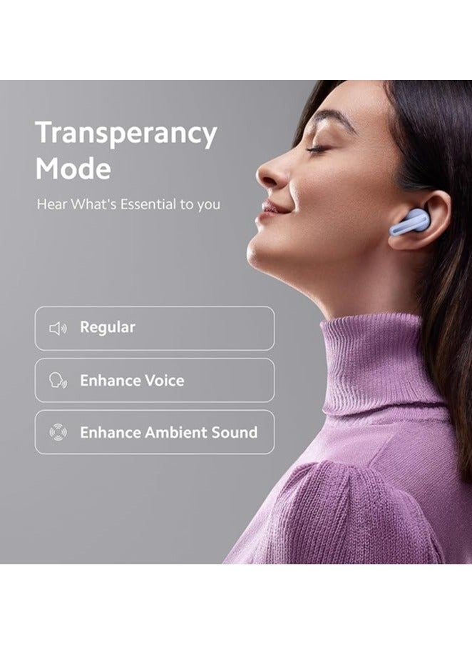 REBENUO Buds 5 Wireles Earbuds, Bluetooth 5.3 in-Ear Headphones, 46dB Active Noise Cancellation, Up to 40H Battery, Dynamic Driver, 5ATM Waterproof - White  - Image 4