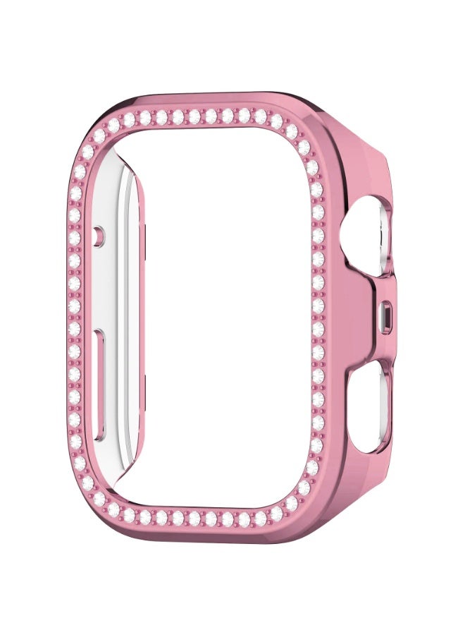 Bling Diamond Protective Case for Huawei Watch Fit 4 Women Hard PC Lightweight Full Protection Cover for Huawei Watch Fit 4 - Pink - Image 2