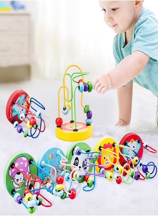 Coloful Mini Wooden Bead Maze Roller Coaster- Early Educational Toy  - Image 2