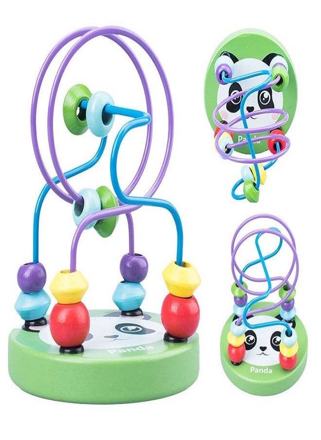 Coloful Mini Wooden Bead Maze Roller Coaster- Early Educational Toy  - Image 1