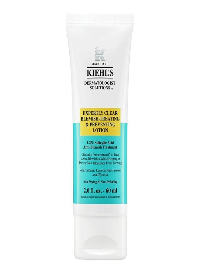 Kiehls Kiehl's Expertly Clear Blemish-Treating & Preventing Lotion with Salicylic Acid and Niacinamide for Acne-Prone Skin, 60ml  - Image 1