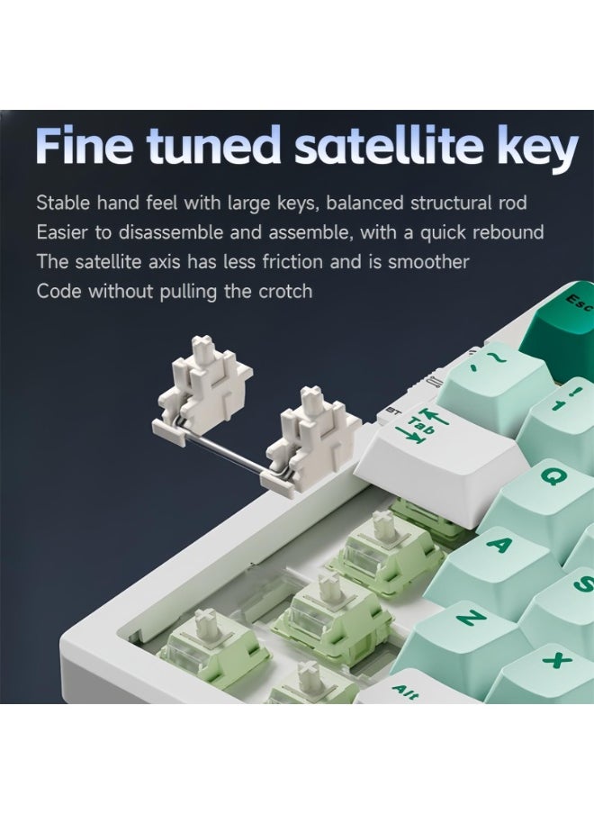 G75 Pro Wireless Mechanical Keyboard,75% Hot Swappable Custom Keyboard with Knob,RGB Backlit,Pre-lubed Reaper Switches,Side Printed PBT Keycaps,2.4GHz/USB-C/BT5.0 Mechanical Gaming Keyboards