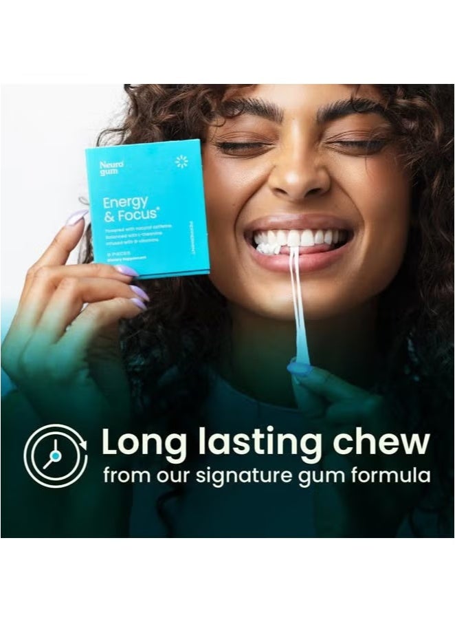 NeuroGum Energy Peppermint Tablets (54 Pieces) – Sugar-Free with Caffeine, L-Theanine, Vitamin B12 & B6 – Nootropic Focus & Alertness Supplement - Image 2