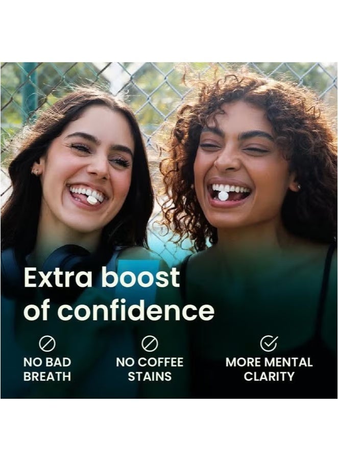 NeuroGum Energy Peppermint Tablets (54 Pieces) – Sugar-Free with Caffeine, L-Theanine, Vitamin B12 & B6 – Nootropic Focus & Alertness Supplement - Image 3