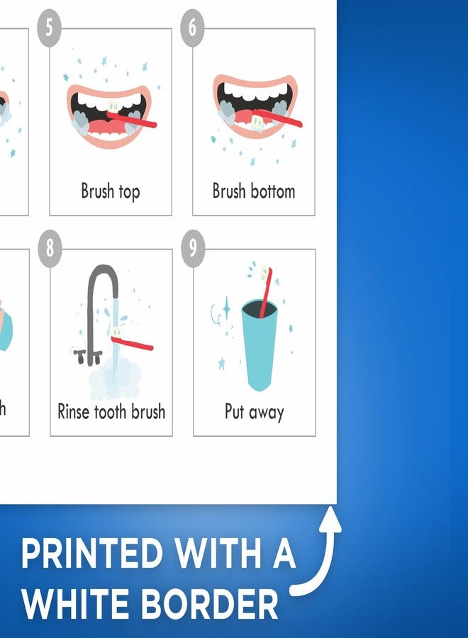 Bliss Monkey Co. Teeth Brushing Routine Poster - Good Dental Hygiene Instruction - Educational Teeth Brushing - Bathroom Dentist Office - 12 x 18 Inch Poster - Unframed - Premium 100lb Gloss - Made In USA - BMCP0513 - Image 3