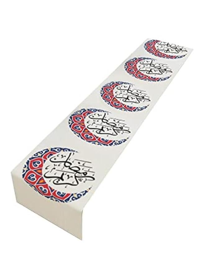 MOXO Eid Mubarak Table Runner Table Decorations   Ramadan Mosque Lattern Islamic Happy Ramadan Mubarak Party Supplies Decorations Moonlit 33 x 180 cm) - Image 2