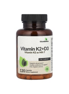 Futurebiotics Futurebiotics, Vitamin K2 + D3 , 120 Capsules 