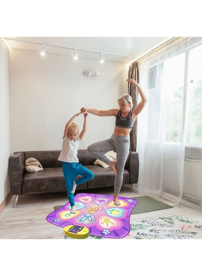 Sunlin Dance Mat Toys for Girls Ages 3-10 | Dance Pad with LED Lights, Adjustable Volume, 9 Built-in Music, 7 Game Modes, 5 Challenge Levels | Christmas Birthday Gifts for 3 4 5 6 7 8+ Years Old Girl - Image 5