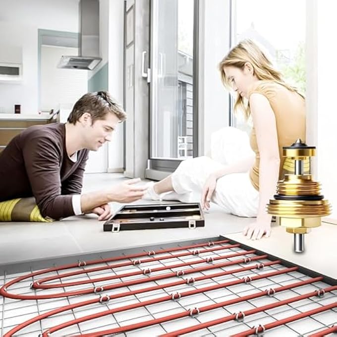 UNDERFLOOR HEATING MANIFOLD, PACK OF 8 RETURN BOLTS VALVE CORE, VALVE INSERT FOR UNDERFLOOR HEATING, RETURN PIN VALVE INSERT, RELIABLE VALVE INSERT FOR UNDERFLOOR HEATING - Image 3