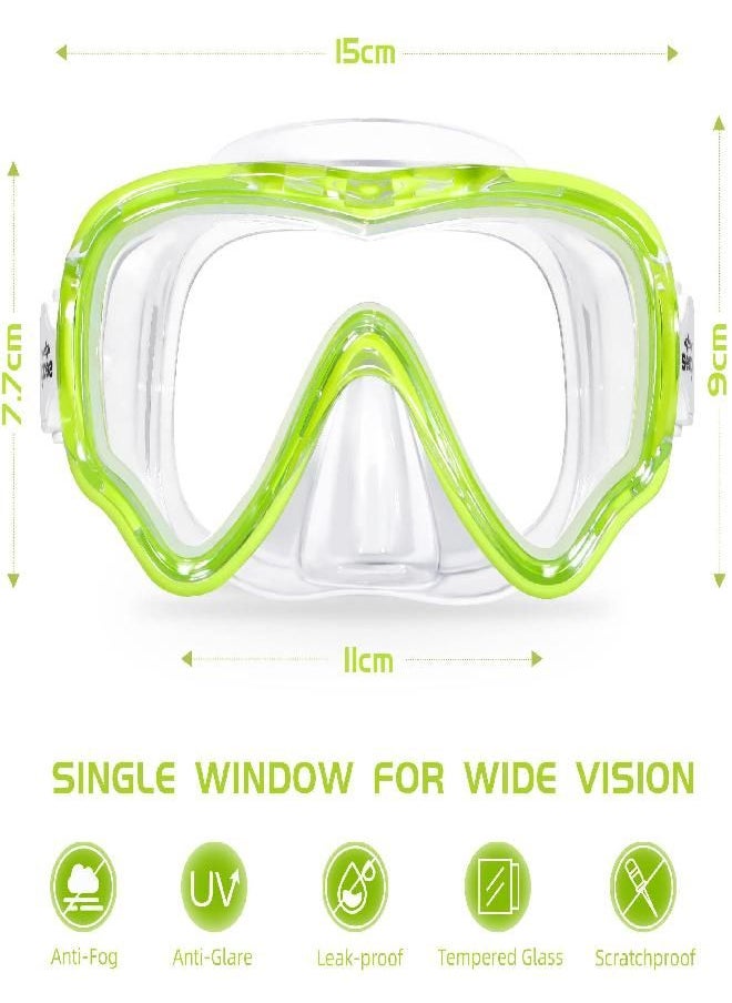 Seago - Kids Swim Goggles Snorkel Mask Diving Scuba Mask Snorkeling Goggles for Kids Boys Girls Youth, Anti-Fog 180° Clear View Kids Pool Underwater Swimming Goggles with Nose Cover, Snorkel Swim Equipment - Image 1
