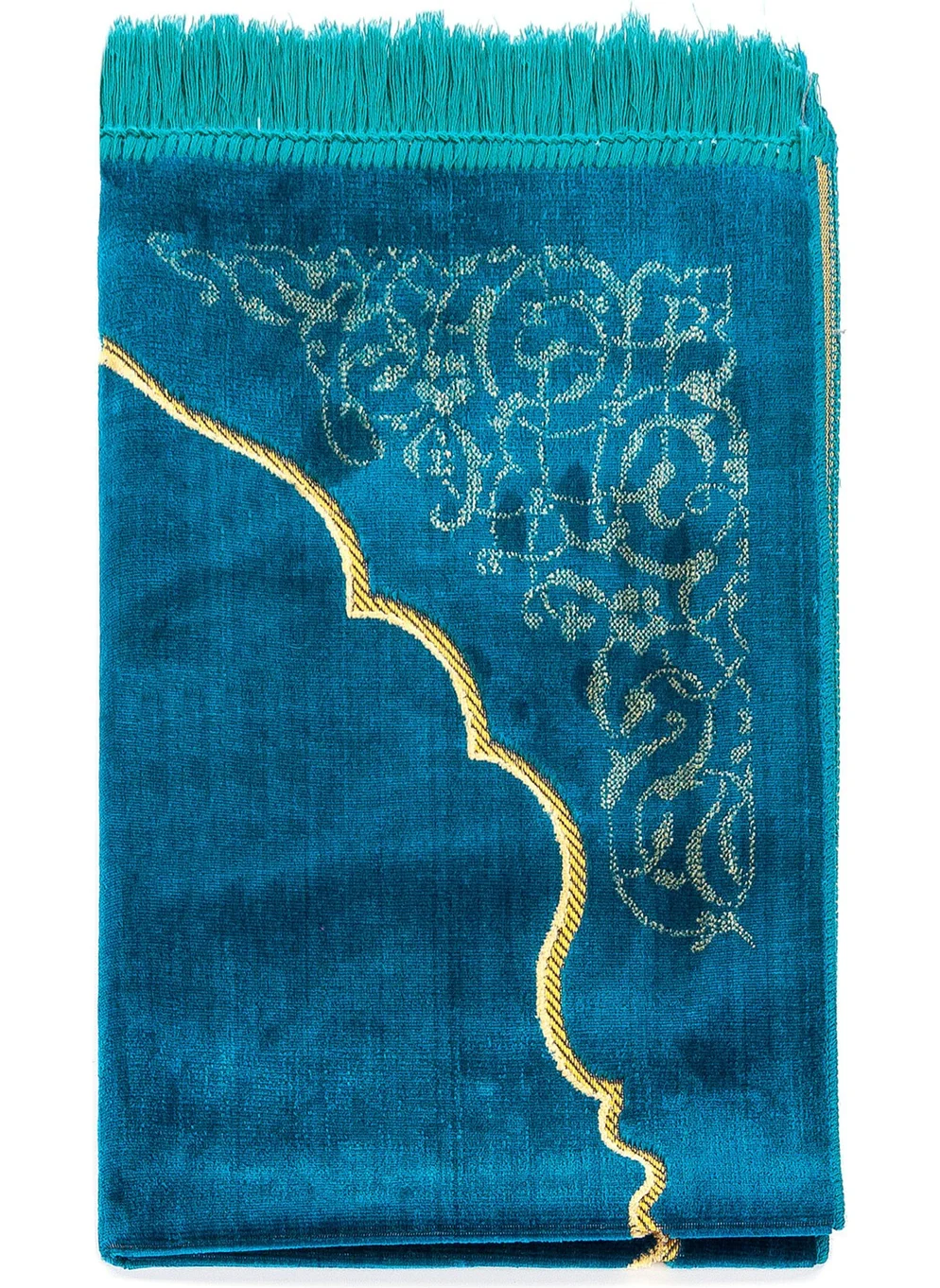 İhvan Online Dodya Velvet Prayer Rug - Blue