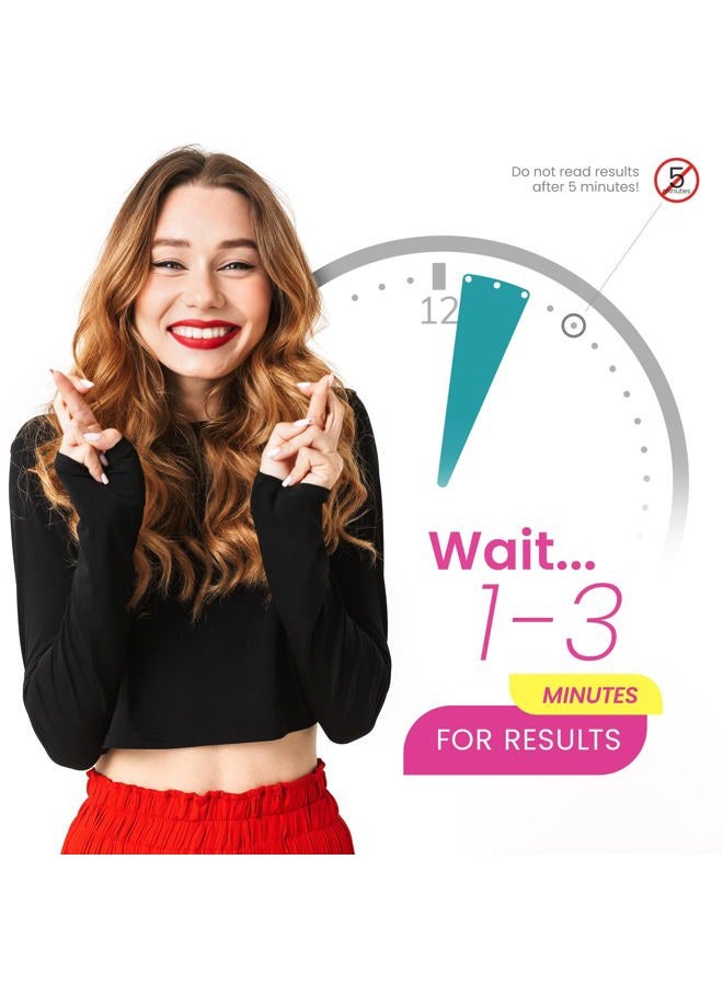 Conceive Plus اختبار الحمل المبكر - اختبار الحمل HCG قبل 6 أيام - اختبار حمل سهل الاستخدام وسري - حساسية عالية 10 MIU - نتائج سريعة في 5 دقائق - 2 اختبار - Image 4