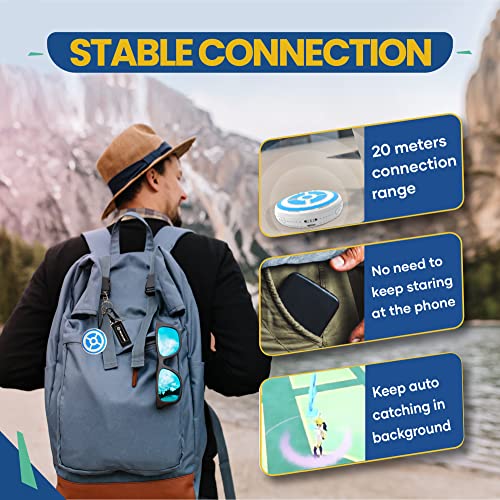megacom DuoMon 1P/2P dual account Auto Catcher compatible for Pokemon Go Plus - Compact Go Accessory with Auto Catch, Voice Notifications - Faster Wireless Bluetooth for Pocket Go Game (Blue) - Image 5