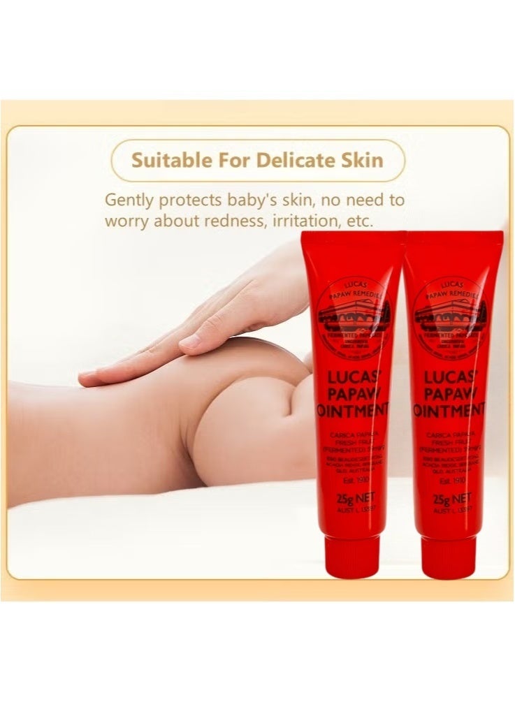 LUCAS 2-Pack Papaya Ointment and Papaw Repairing Cream, Multifunctional Moisturising Nourishing  Cream Papaw Cream for Skin, Lips, Hands and Cuts - Image 3