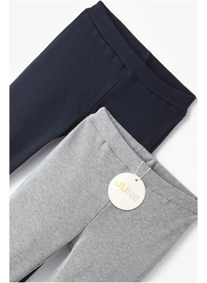 جون June Girl 2-Pack Camisole Tight Black - Greymelange